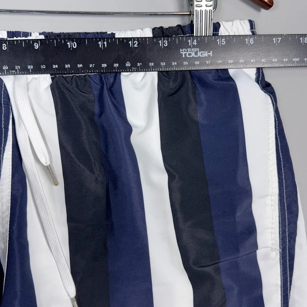 Bather Striped Swim Trunks Mens Size Large Resort‎ Summer Lined Shorts